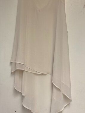Pure Energy Off White Artsy Sleeveless Top Sz 3X